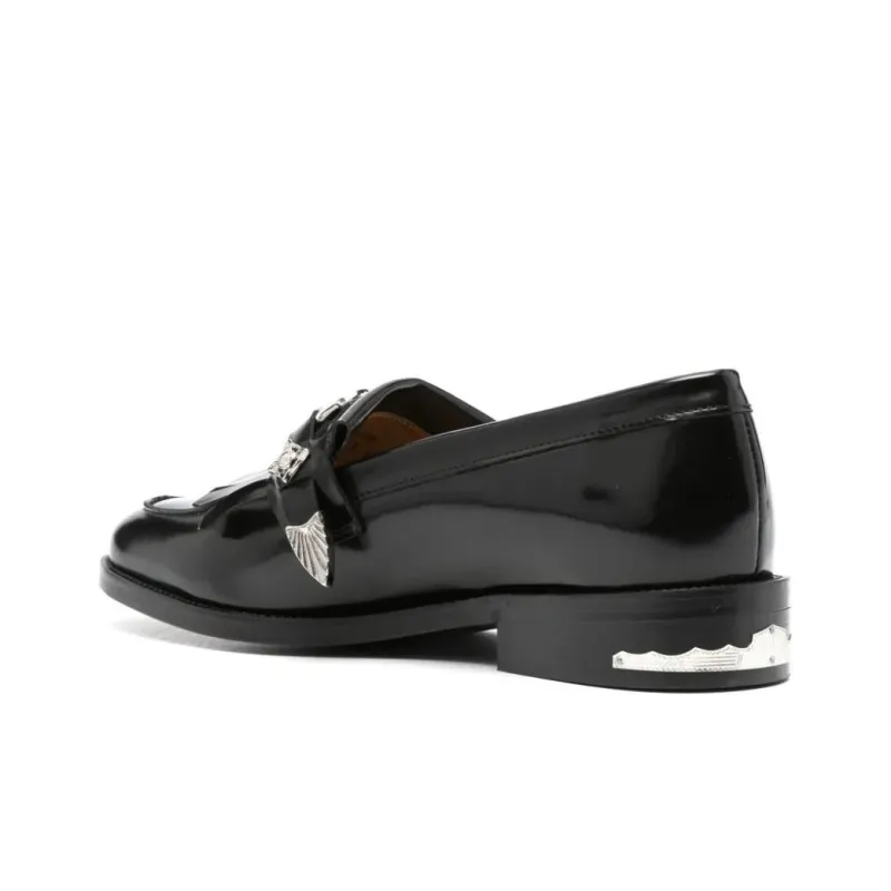 TOGA VIRILIS Stud-embellished Leather Loafers-3