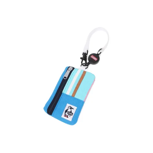 CHUMS Cotton Coin Purse, Card Holder Unisex Blue Stripes