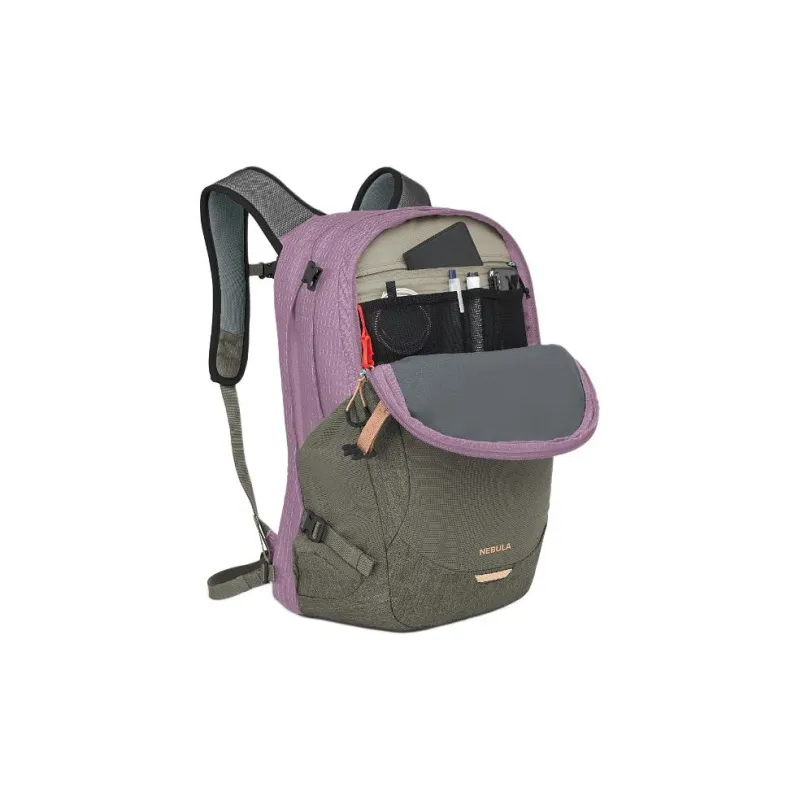 OSPREY Recycled Nylon Backpack Regular Unisex Light Gray & Pink-2