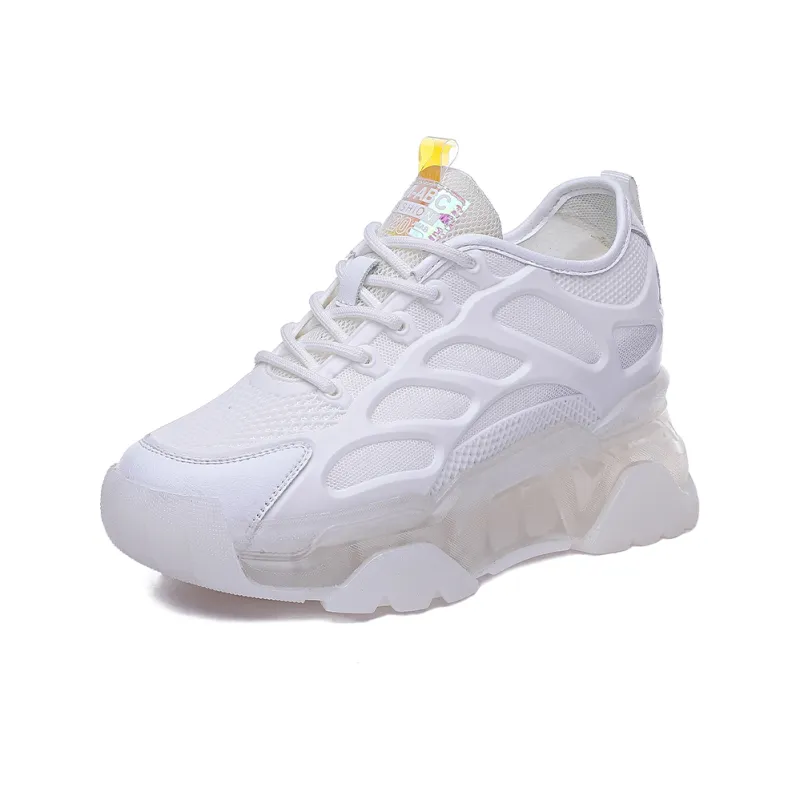 NRDROFFICIAL Cushioning Moisture Wicking Abrasion Resistant Lightweight Slip Resistant Low Top Chunky Sneakers Women's-0