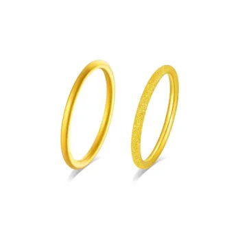 MISS TOOYA Alloy Rings Women's Shiny Gold