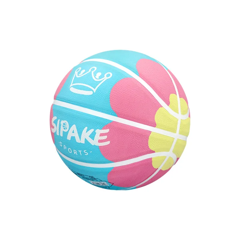 SIPAKESPORT Rubber Basketball Yellow Pink Blue Training Unisex-1