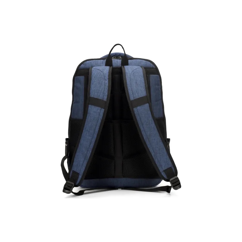 Traveler's Choice Fabric Commute Backpack Unisex Deep Sea Blue/Subtle Grey/Starry Black-15