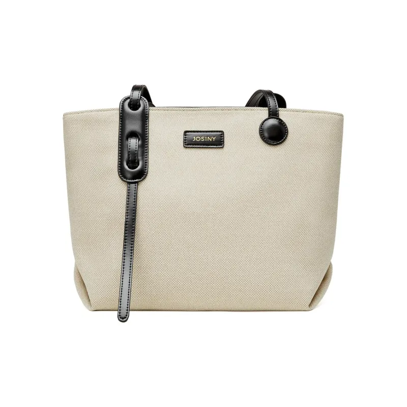 JOSINY Fabric Tote Bag, Shopping Bag, Crossbody Bag, Shoulder Bag Women's Black/Coffee-0