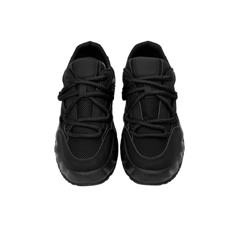 SLNU 3 Anti Slip Wear Resistant Lightweight Breathable Low Top Skateboard Shoes Men's Black-3