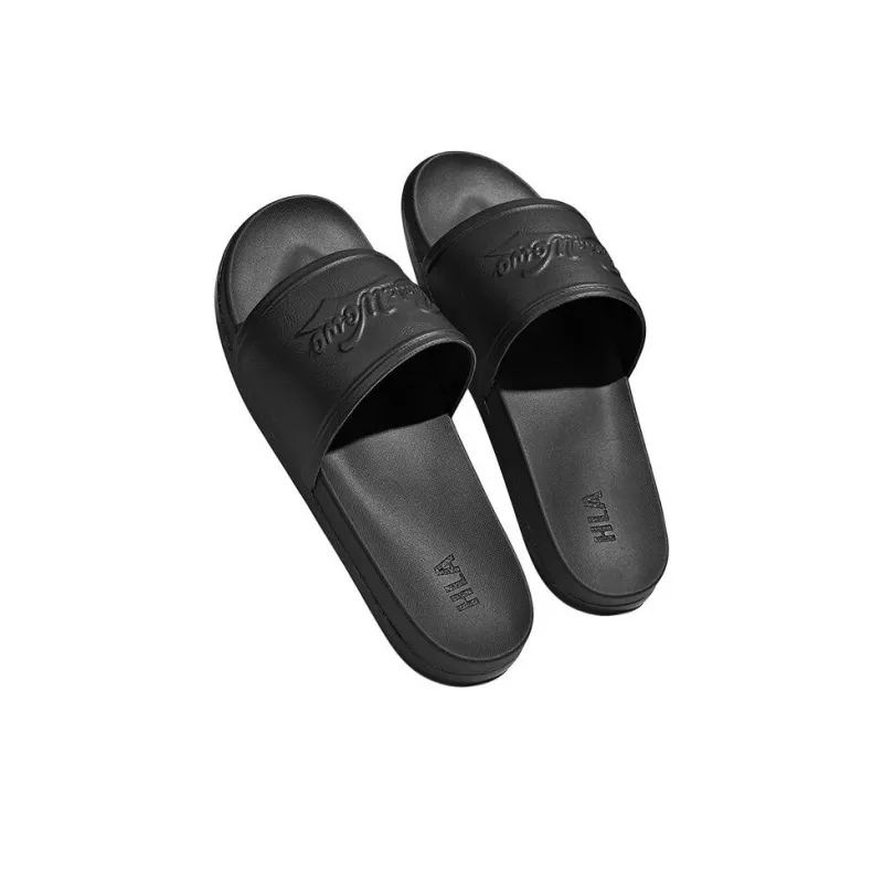 HLA Panda Wowo Series Slide Slippers Men's Black-3