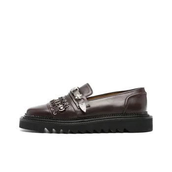 TOGA VIRILIS Stud-embellished Leather Slippers