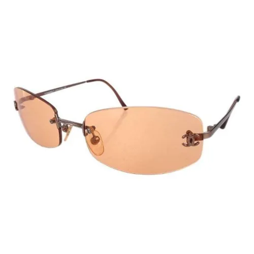 CHANEL 1990-2000s Rimless-lenses Sunglasses
