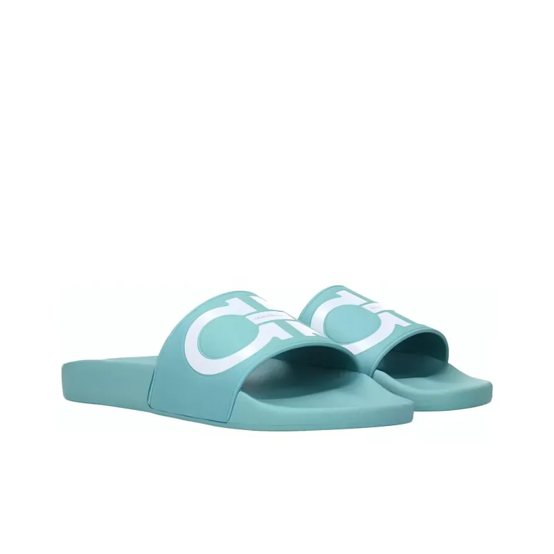 FERRAGAMO Slide Slippers Women's Blue-2