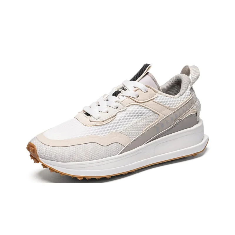 Kappa Anti Slip Wear Resistant Low Top Casual Running Shoes Unisex New Khaki/Swan White-3