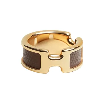 HERMES Gold Plated Rings Unisex