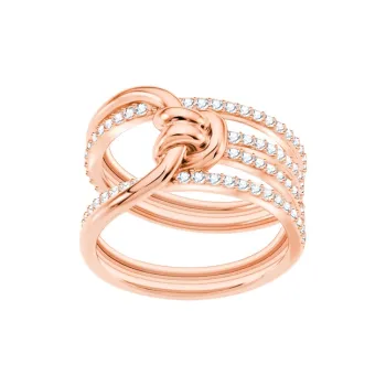 Swarovski Lifelong 18K Rose Gold Rings Women's Rose Gold