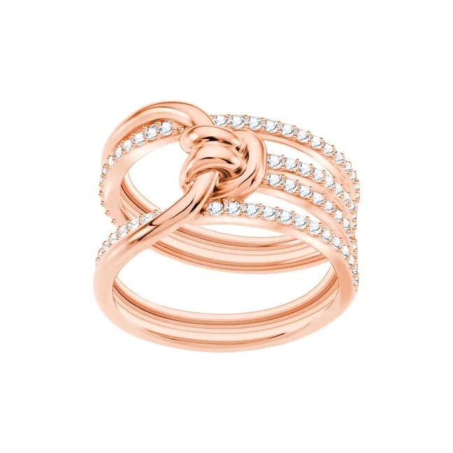Swarovski Lifelong 18K Rose Gold Rings Women's Rose Gold-0