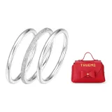 999 Fine Silver Eternal Love Stacking Ring+New Year Box