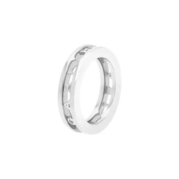 BVLGARI 18K White Gold Rings Unisex