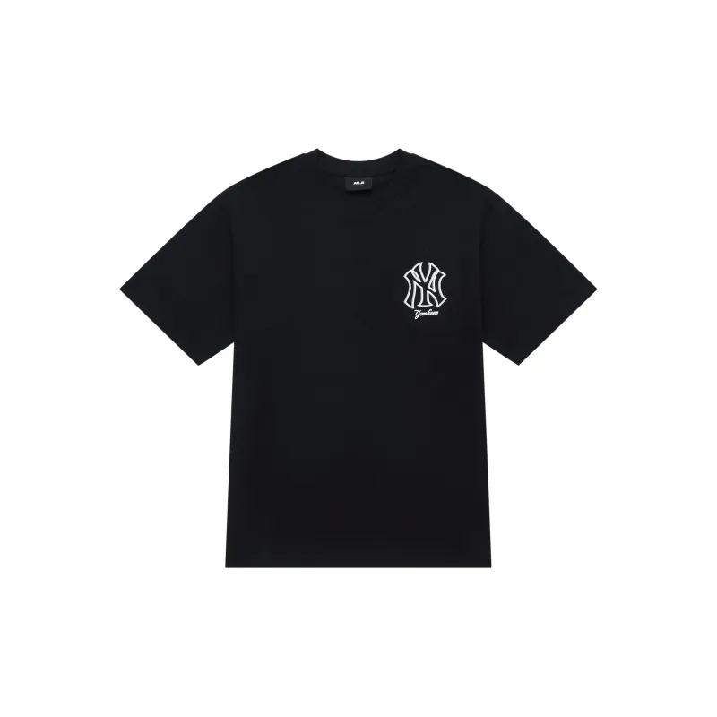 MLB Basic Logo Fashion Sports Collection T Shirt Unisex Black-1
