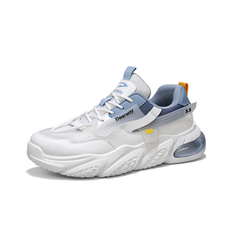 DEERWAY Cushioning Anti-Slip Wear-Resistant Breathable Coverage Balance Lightweight Low-Top Chunky Sneakers Men's-2