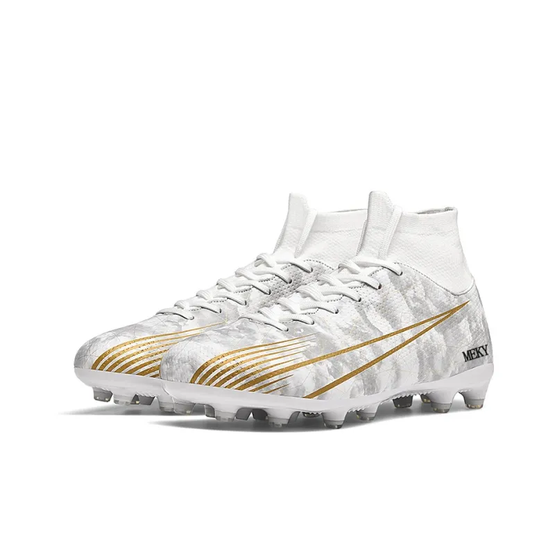 MEKY Cushioned Wear-Resistant Breathable Slip-Resistant Teenagers Soccer Shoes Unisex-3