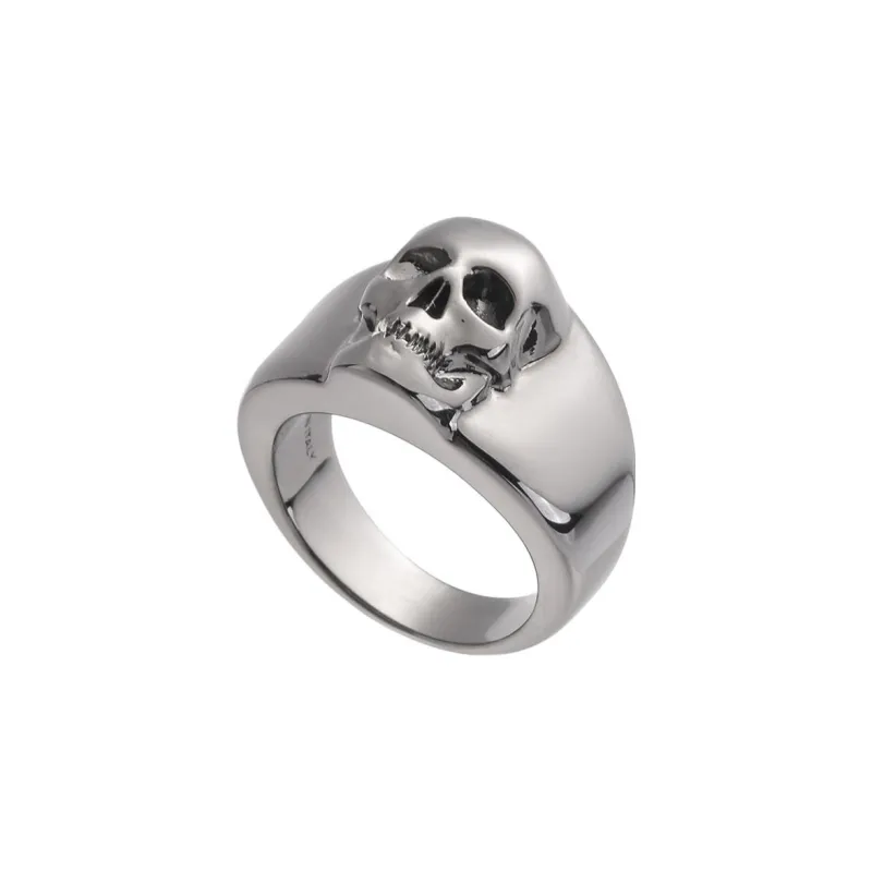 Alexander McQueen Rings Men Silver Black-0