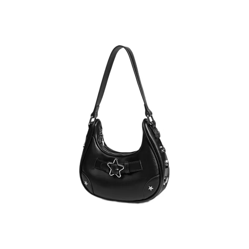 Carksky PU Shoulder Bag Regular Women's Blue/Black/White-10