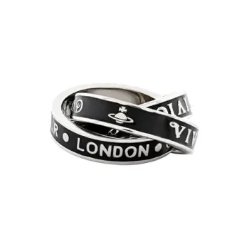 Vivienne Westwood Ceramic Enamel Rings Unisex Black