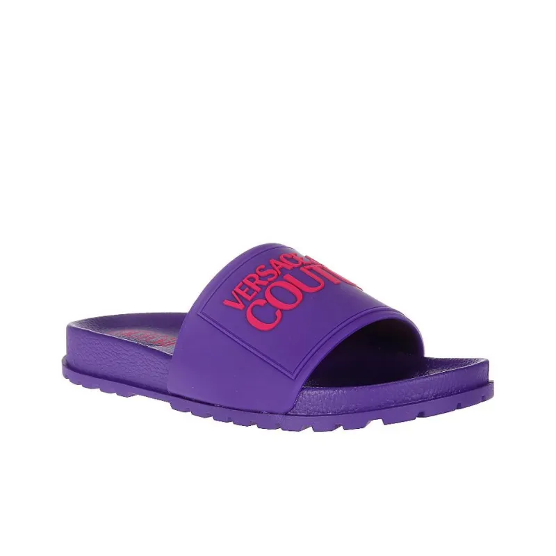 VERSACE JEANS COUTURE Slide Slippers Women's Purple-2