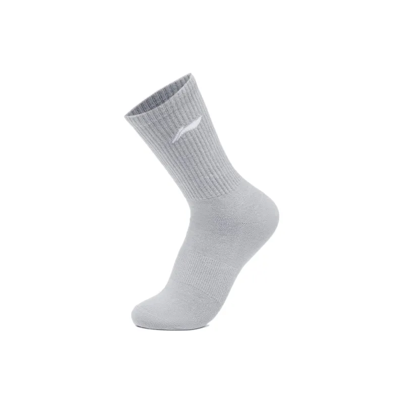 LiNing Mid Calf Socks Unisex 1 Pack Cloud Trace Gray-0