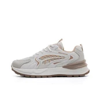Warrior Wear-Resistant Breathable Slip-Resistant Low-Top Chunky Sneakers Unisex Beige Khaki Gray Blue