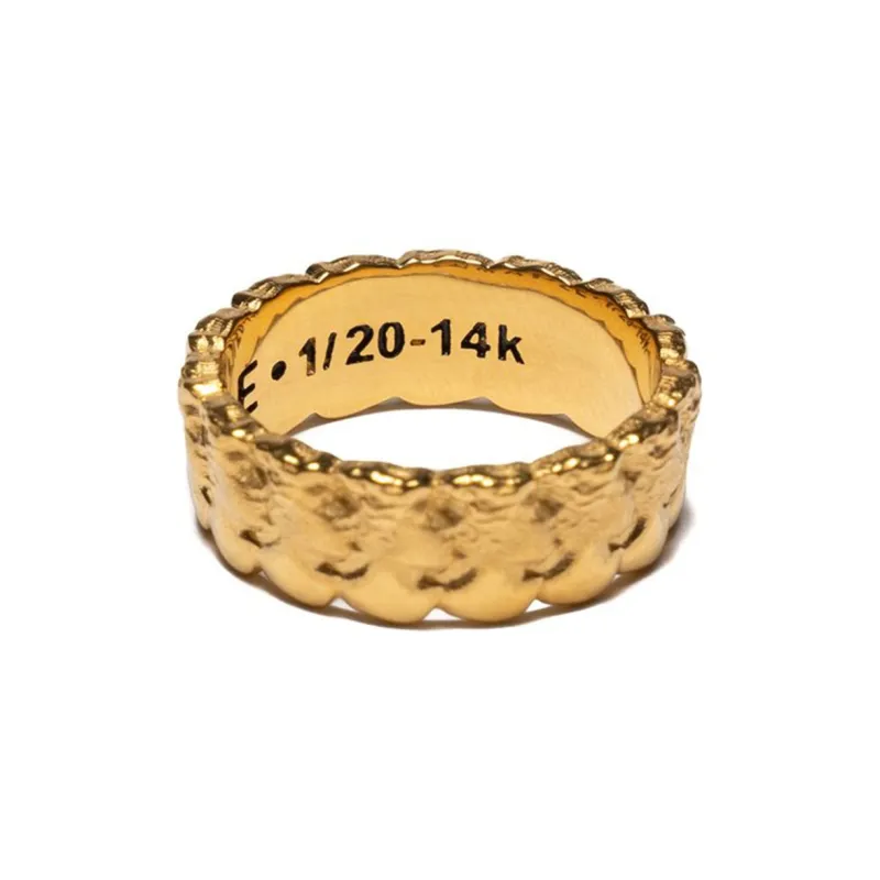 MAPLECO 925 Sterling Silver 14K Gold-Plated Rings Unisex-4
