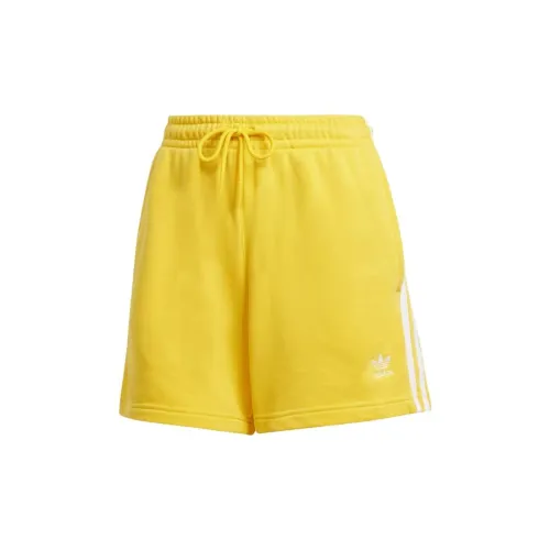 Adidas Clothing Casual Shorts Women's Neon Yellow