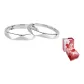 1 Pair (Male Silver, Female Silver) Valentine's Day Box