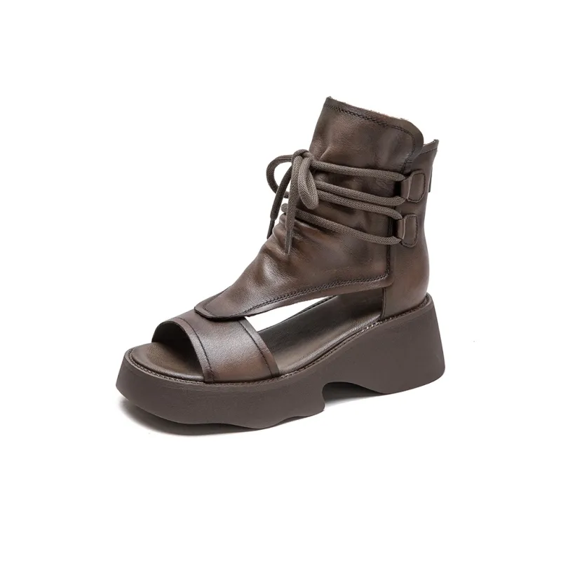 Yao Qia Roman Sandals 5cm Women's-4