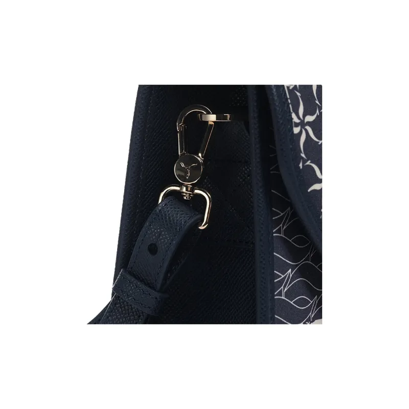 LI NING 1990 Leather With Fabric Messenger Bag, Crossbody Bag, Shoulder Bag Unisex Blue-3