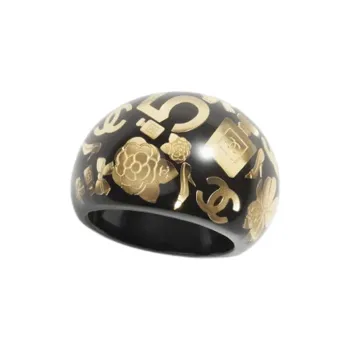 CHANEL Rings Women's Black
