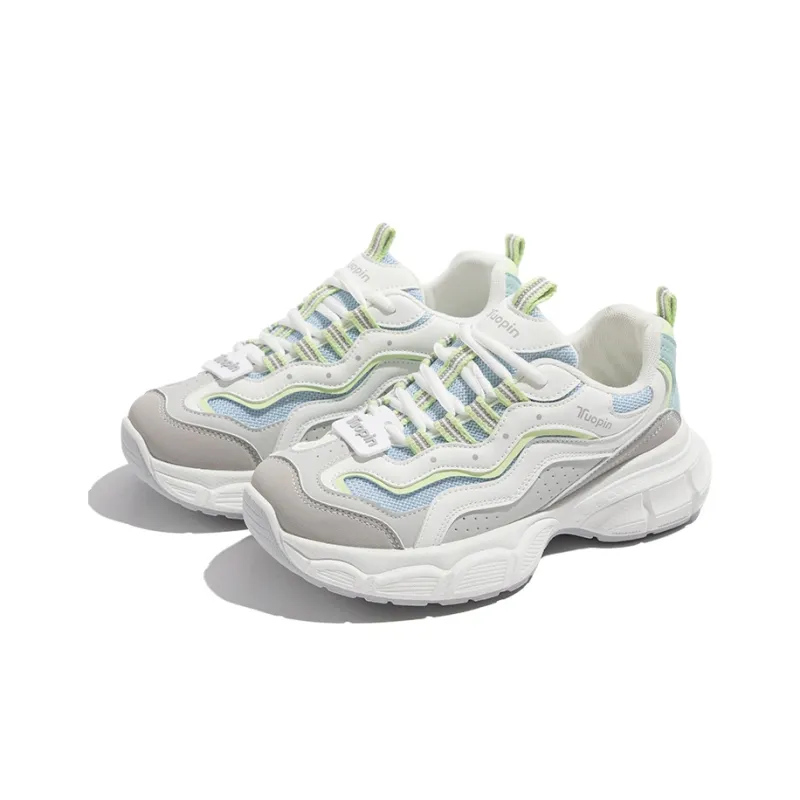 TUOPIN Slip Resistant Breathable Height Increasing Low Top Chunky Sneakers-1