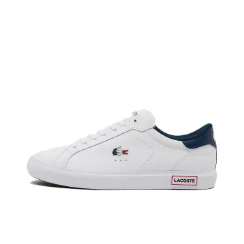 LACOSTE Low Top Skateboard Shoes Men's White Blue