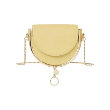 See By Chloe Small Grain Cow Leather Shoulder Bag, Crossbody Bag Women's Yellow Green