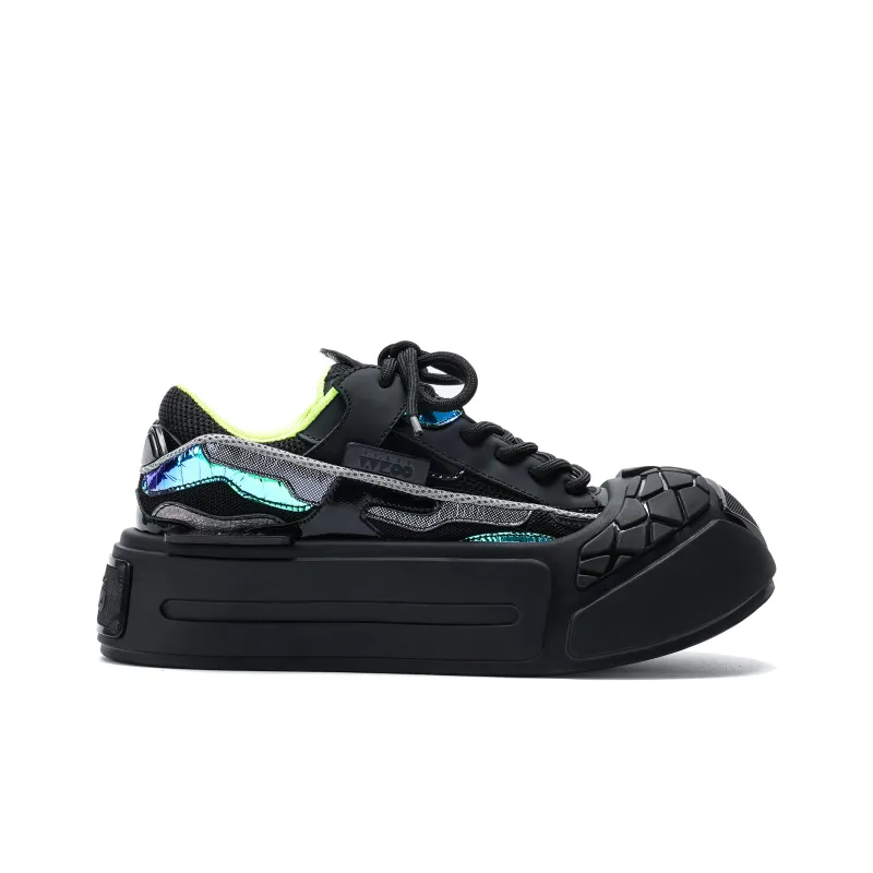 VINYVIOLA Slip Resistant Cushioning Wear Resistant Height Increasing Low Top Skateboard Shoes Women's-1