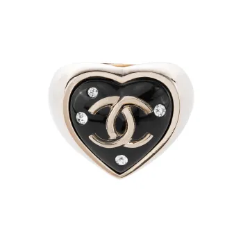 CHANEL Metal Rings Women's Black