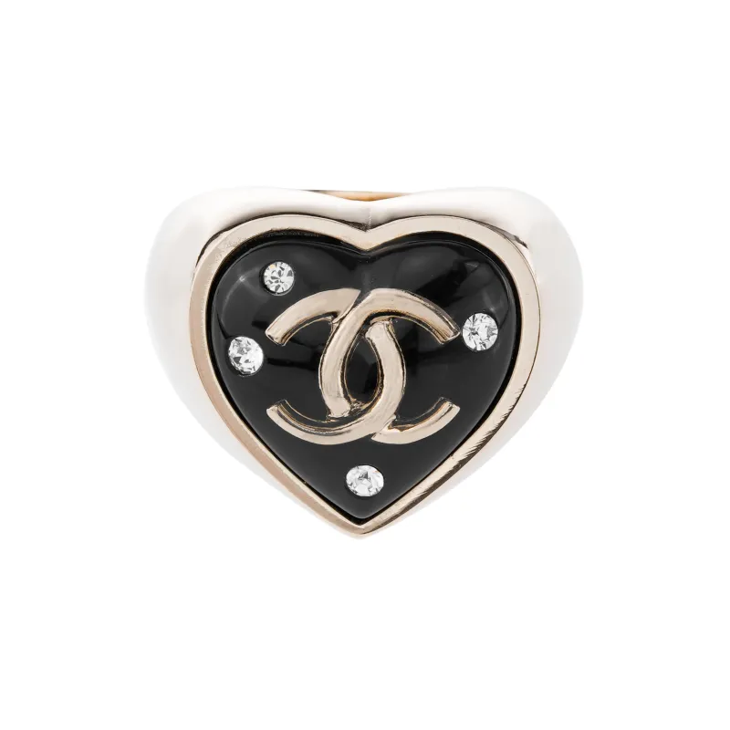 CHANEL Metal Rings Women's Black-0