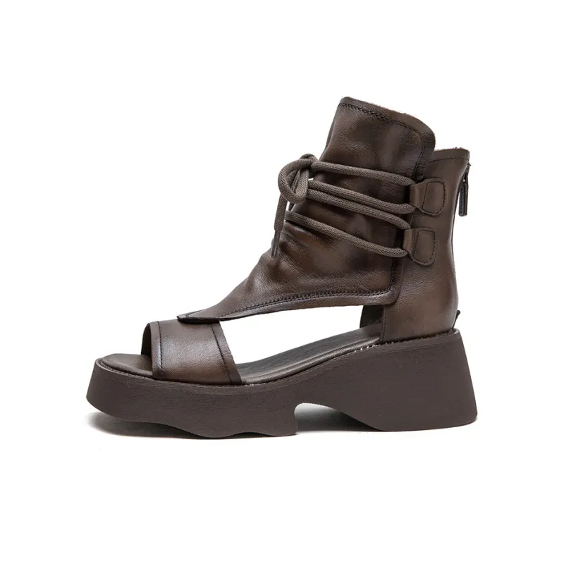 Yao Qia Roman Sandals 5cm Women's-5