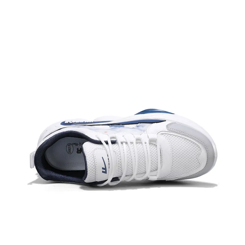 Warrior Ink Wash Painting Collection Height Increasing Low-Top Chunky Sneakers Men's White Blue-3