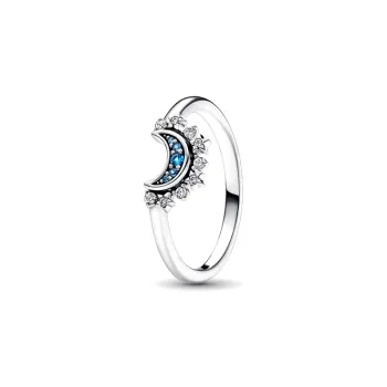 Pandora 925 Sterling Silver Rings Women's Blue/Silver