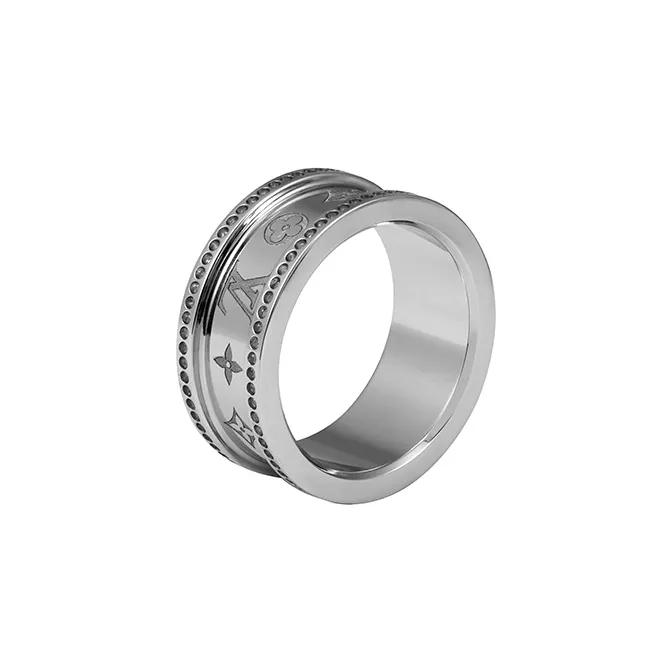 LOUIS VUITTON Metal Rings Men's Silver-4