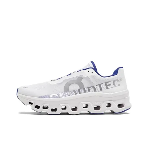 CloudmOnster Running Shoes Men Low-Top White/Blue