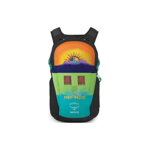 OSPREY Recycled Polyester Backpack Unisex Black & Multicolor