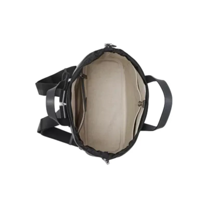 MCM Canvas With Leather Trim Backpack Medium Size Men's Gray-3