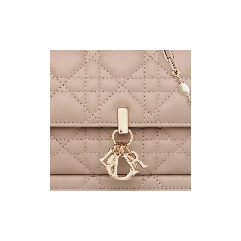 DIOR Lady Dior Sheepskin Handheld Shoulder Bag Crossbody Bag Women's Hazelnut Berry-5
