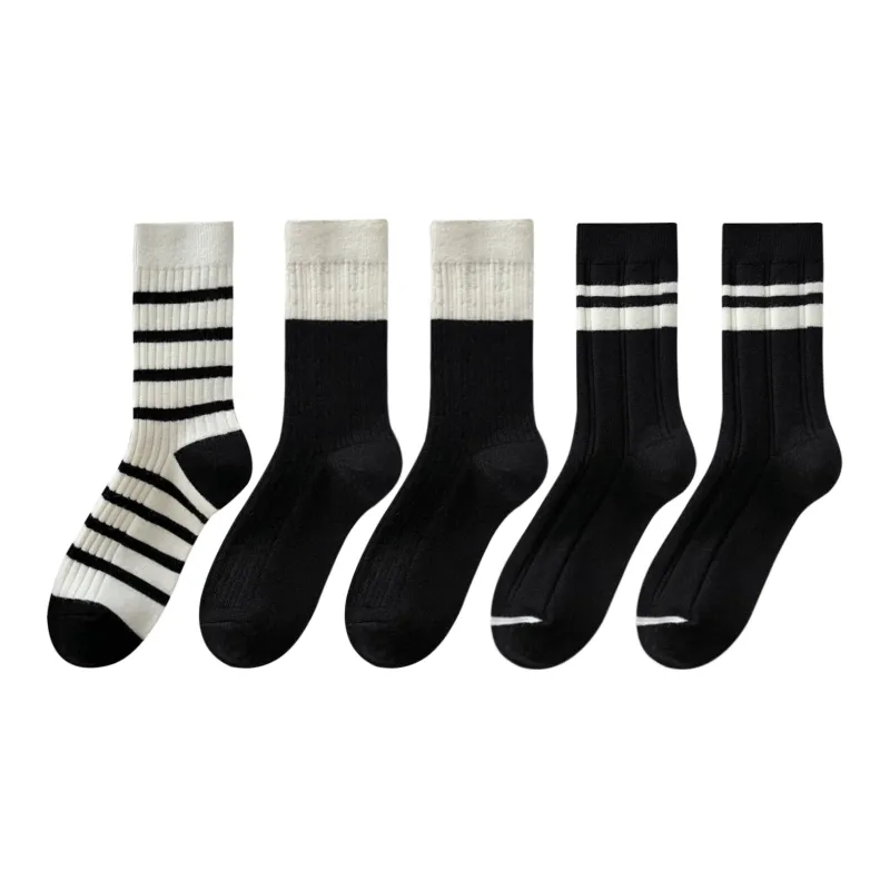 XXLLG Mid Calf Socks Women's 5 Pack-10