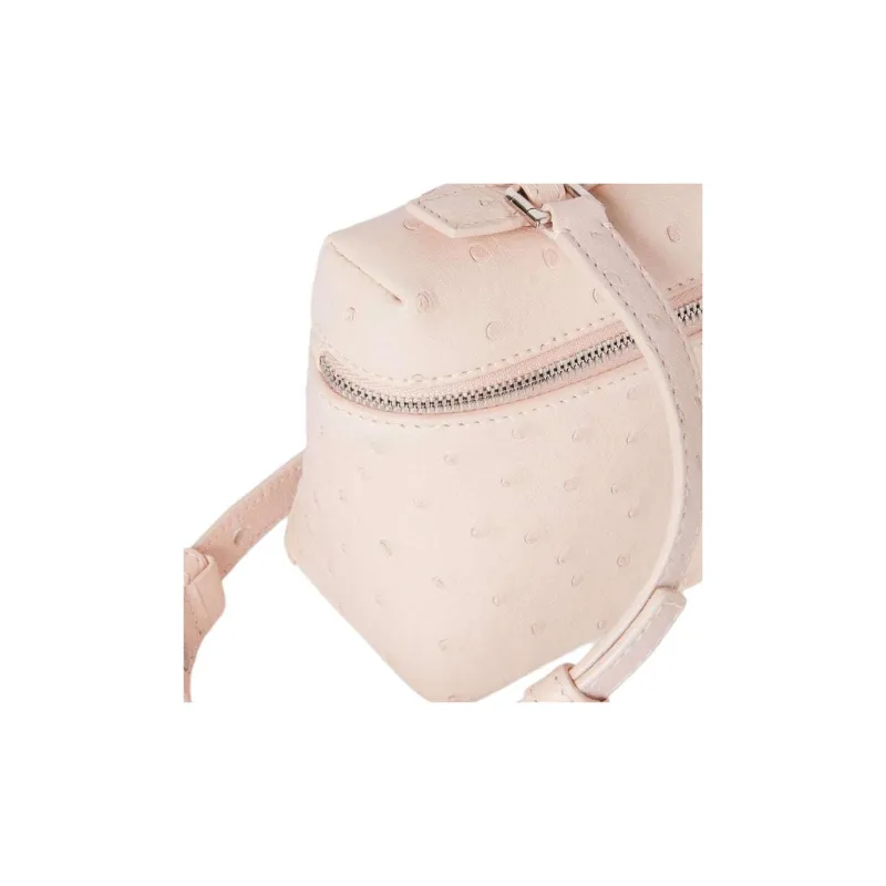 Loro Piana ExtraPocket Ostrich Leather Handbag, Shoulder Bag, Crossbody Bag, Clutch Women's Plum Blossom Color-5